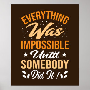 coolans inspirerande medarbetare omöjlig ord art poster