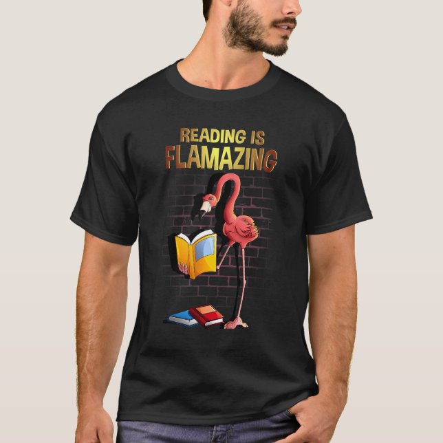 Coolans läsning är lamazing flamingo Bok Read T Shirt (Framsida)