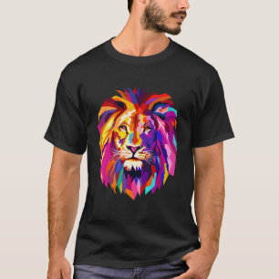 Coolans Lejona huvuddesign med ljusfärgstark färg T Shirt