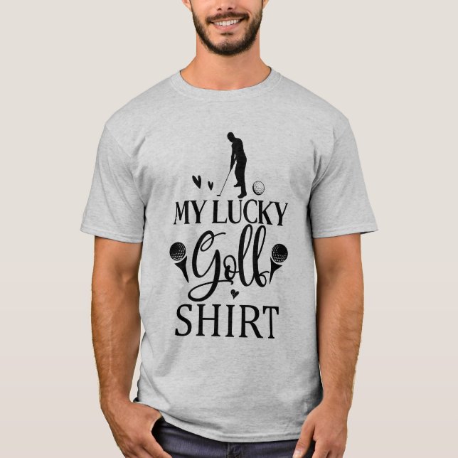 Coolans lyckliga golf ord art t shirt (Framsida)