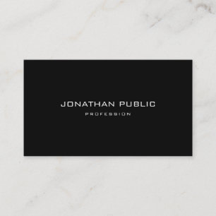 Coolans minimalistiska moderna svarta och vita Ele Visitkort