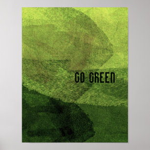 Coolans moderna abstrakt blir en grön konst poster