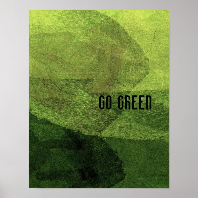 Coolans moderna abstrakt blir en grön konst poster (Framsidan)