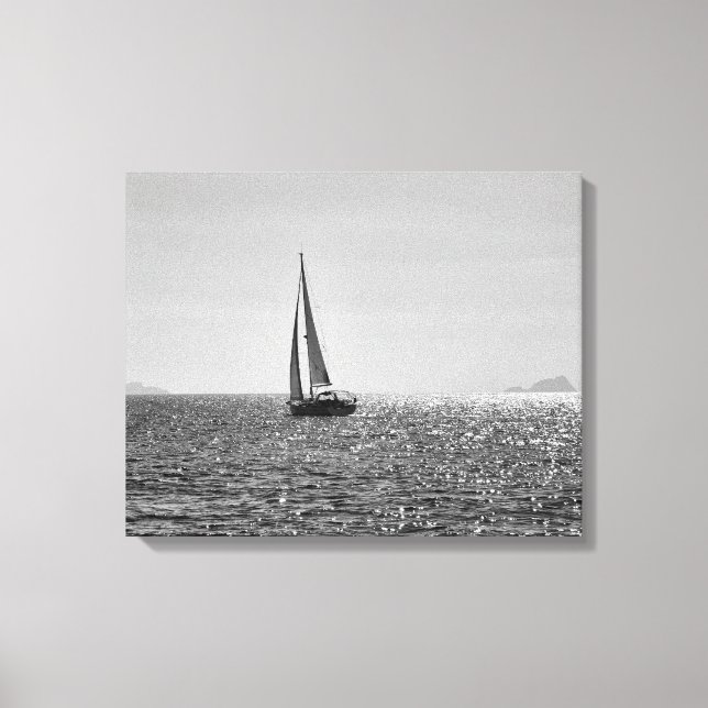 Coolans moderna foto av segelbåt under sommaren canvastryck (Framsida)