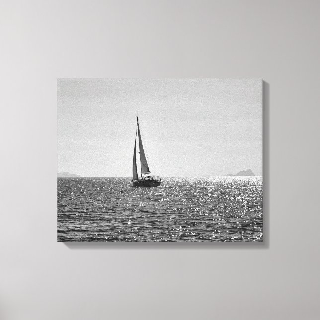 Coolans moderna foto av segelbåt under sommaren canvastryck (Framsida)