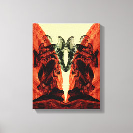 Coolans moderna kollage av historiskt Rom i rött Canvastryck