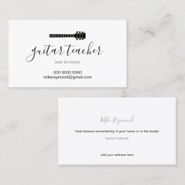 coolans moderna musiklärare . gitarlektioner visitkort