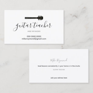 coolans moderna musiklärare . gitarlektioner visitkort