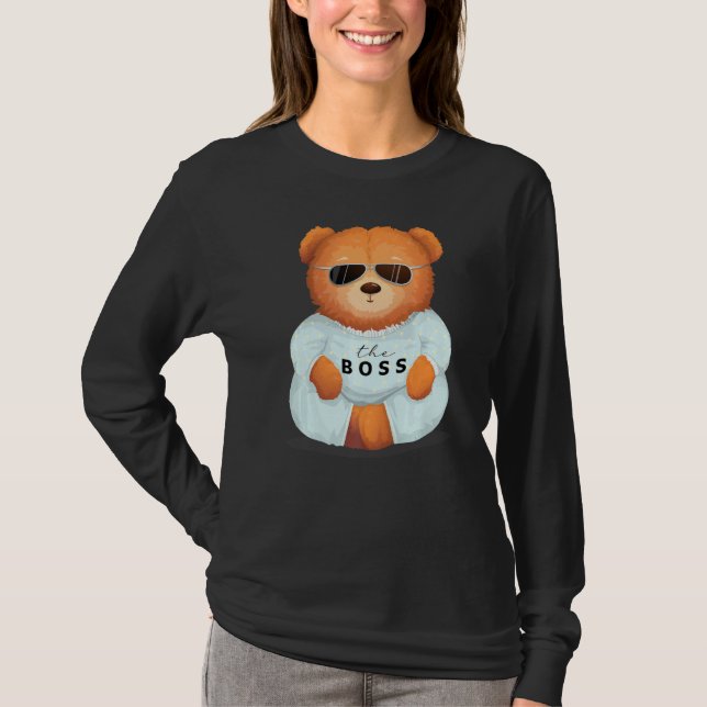 Coolans Nalle med solglasögon teddy vid Cheferna T Shirt (Framsida)
