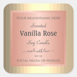 Coolans produktförpackningsetiketter Ro Guld Effek Fyrkantigt Klistermärke