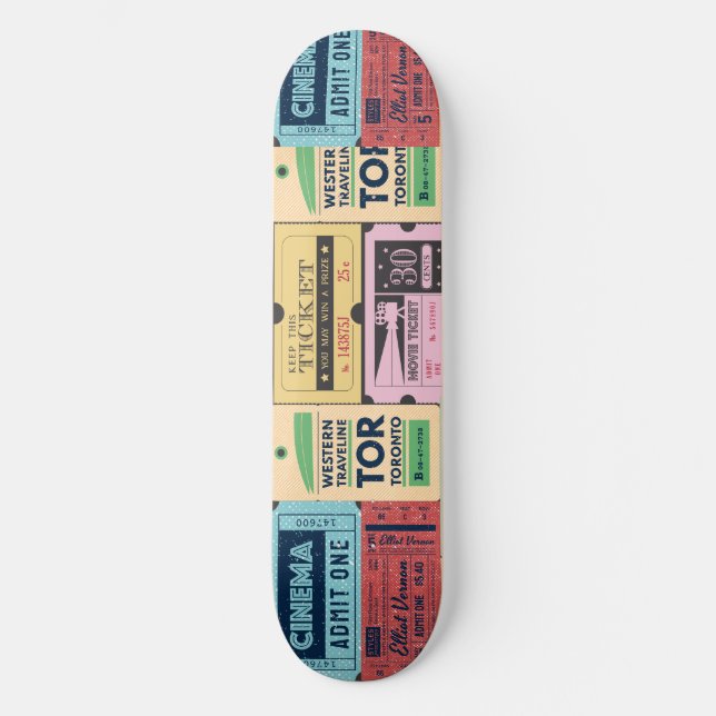 Coolans retro-gåva Ole cenima biljett Classic vint Mini Skateboard Bräda 18,5 Cm (Framsida)
