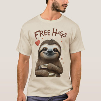 Coolans Roligt och Lättare Hugs Cute Sloth T Shirt