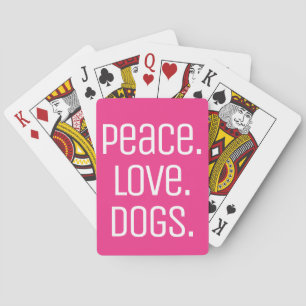 coolans roligt PEACE. KÄRLEK. HUNDAR   Casinokort