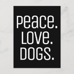 coolans roligt PEACE. KÄRLEK. HUNDAR | Vykort