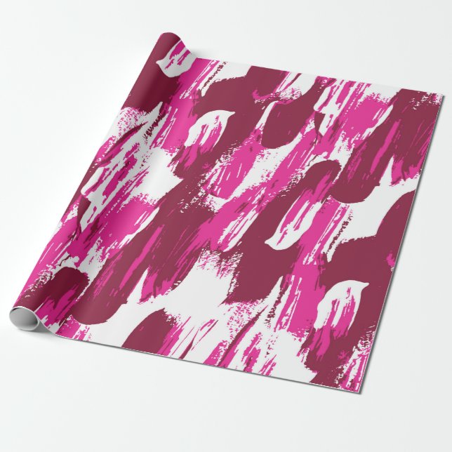 Coolans rosa-penseldrag modern sömlös mönster presentpapper (Utrullad)