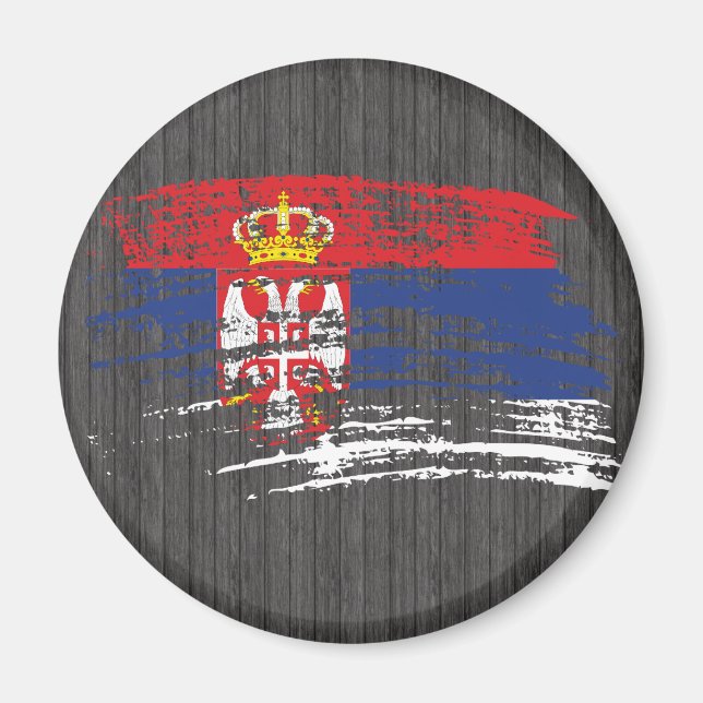 Coolans serbiska flagga magnet (Framsidan)