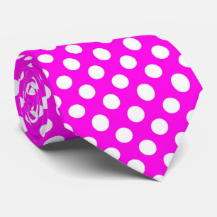 coolans shock rosa och vit polka punkt slips