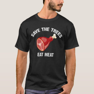 Coolans Spara Träd Eat Kött Fläkt Funny Anti Veg T Shirt