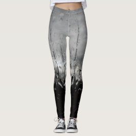 Coolans svarta och vita droppar vatten leggings