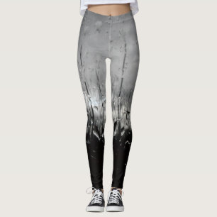 Coolans svarta och vita droppar vatten leggings