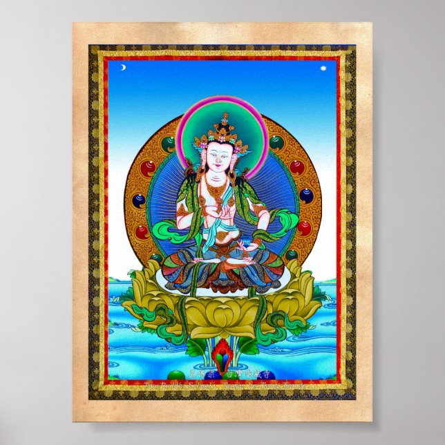 Coolans tatuering av tibetan thangka Vajrasattva Poster (Framsidan)