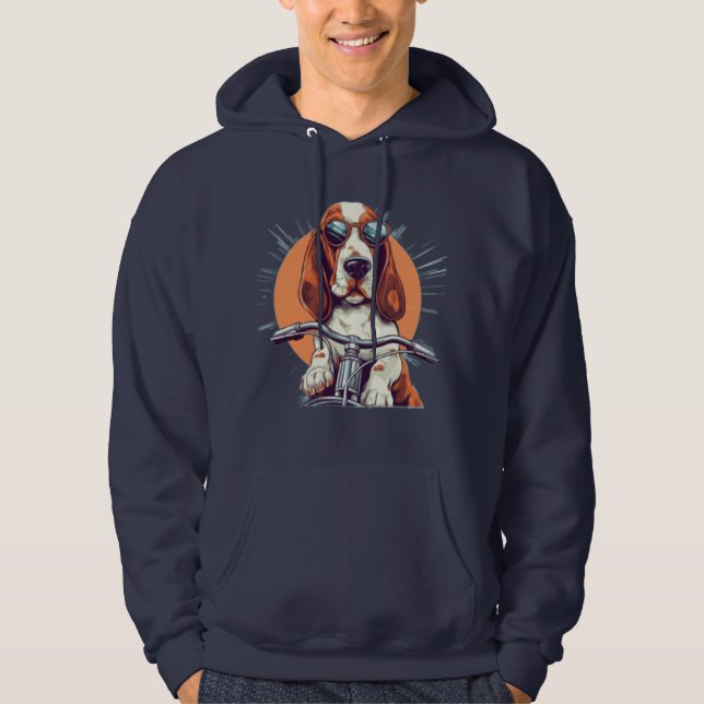 Coolans tecknad-bundna biker T-Shirt Hoodie (Framsida)