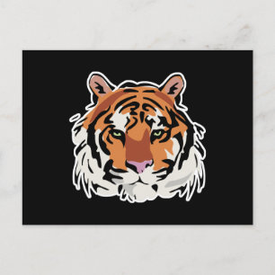 coolans tiger ansikte-design vykort
