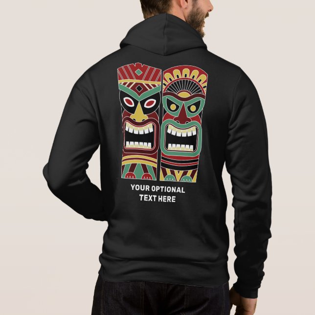 Coolans tiki-Totems eget namn och text T Shirt (Baksida)