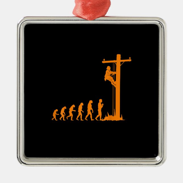 Coolans unika utveckling av Lineman Electrician Gi Julgransprydnad Metall (Framsidan)