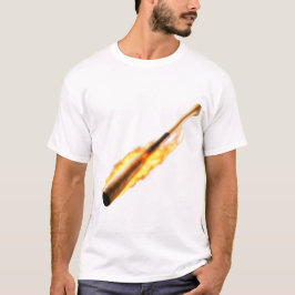Coolans utformning med Flamning från Baseball Flad T Shirt
