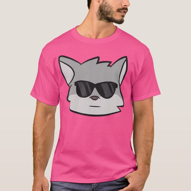 Coolans Varg med solglasögon Varg Kärlek Vargar T Shirt (Framsida)