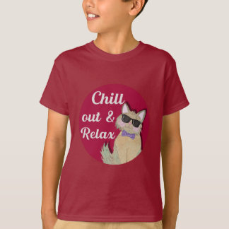 CoolCat -Chill Out & Relax - lustiges Katzendesign T Shirt