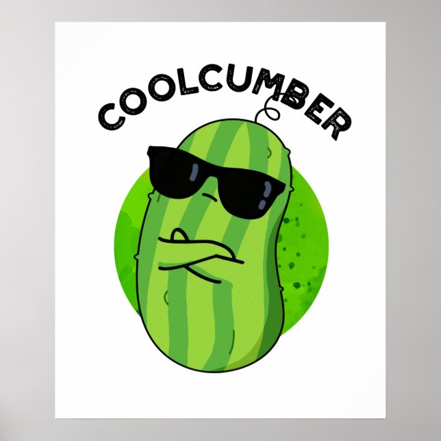 Coolcumber Funny Veggie Cucumber Pun Poster (Framsidan)