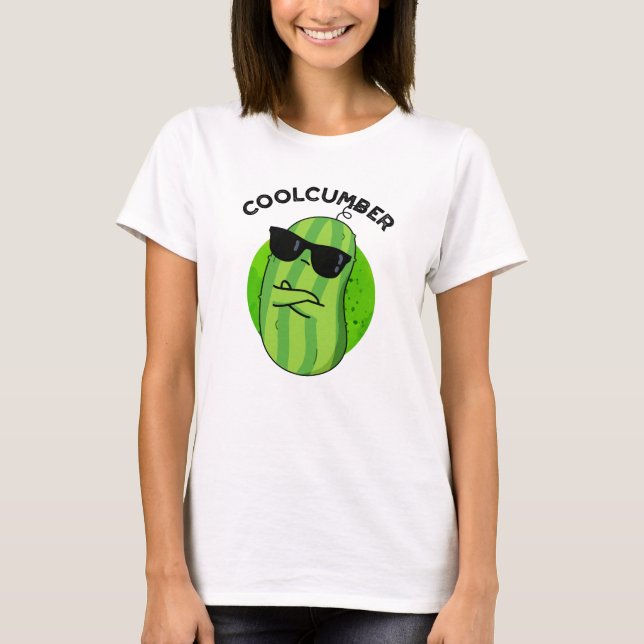 Coolcumber Funny Veggie Cucumber Pun T Shirt (Framsida)