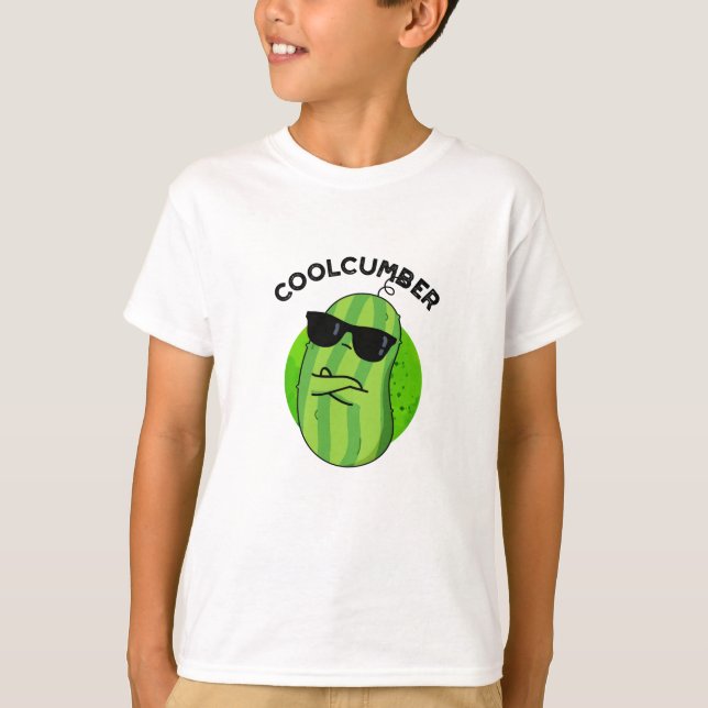 Coolcumber Funny Veggie Cucumber Pun T Shirt (Framsida)