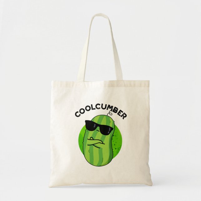 Coolcumber Funny Veggie Cucumber Pun Tygkasse (Framsidan)
