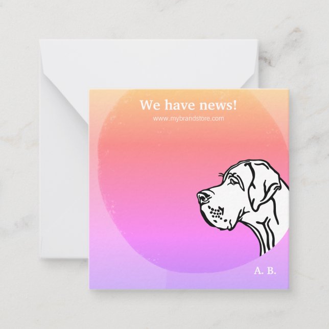 coole grün lila GRAPHIC DESIGN Note Card Anteckningskort (Framsida)