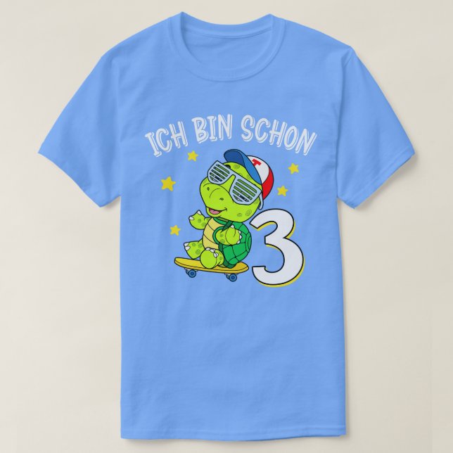 Coole Kinder Schildkrte 3 Geburtstag T Shirt (Design framsida)