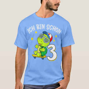 Coole Kinder Schildkrte 3 Geburtstag T Shirt