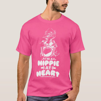 Cooler hippie far drums musikfamilj t shirt