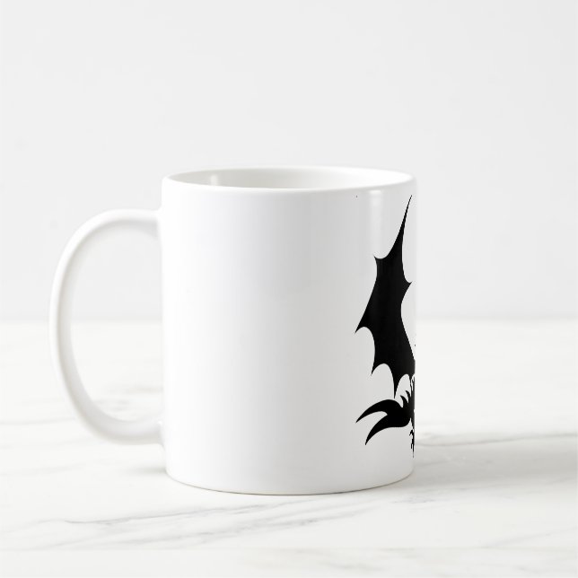 Cooler Schwarzer Drache  Kaffemugg (Vänster)