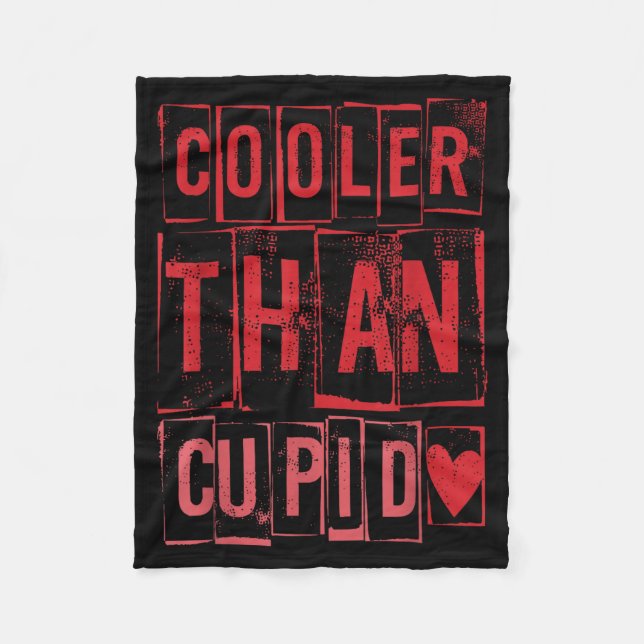 Cooler Than Cud Cute Valentine's Day Kids Boys Gir Fleecefilt (Framsidan)