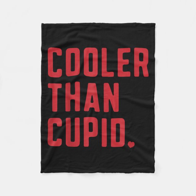 Cooler Than Cud Cute Valentine's Day Kids Boys Gir Fleecefilt (Framsidan)