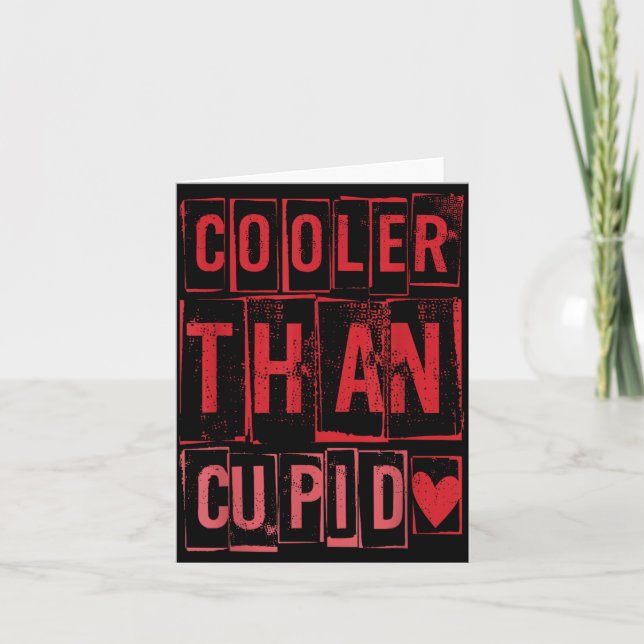 Cooler Than Cud Cute Valentine's Day Kids Boys Gir Kort (Framsida)