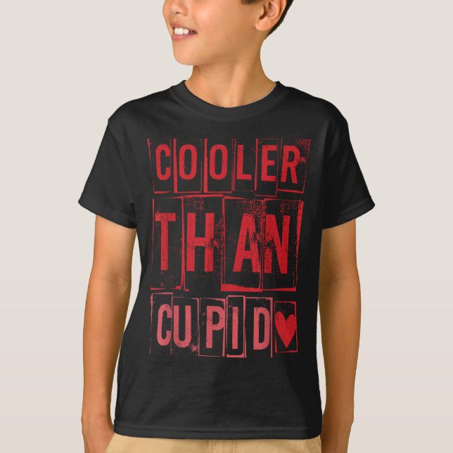 Cooler Than Cud Cute Valentine's Day Kids Boys Gir T Shirt (Framsida)