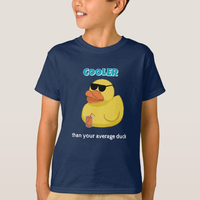 Cooler Than Your Average Duck Funny T-Shirt (Framsida)