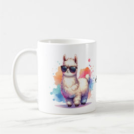Cooles Llama mit Sonnenbrille Kaffemugg