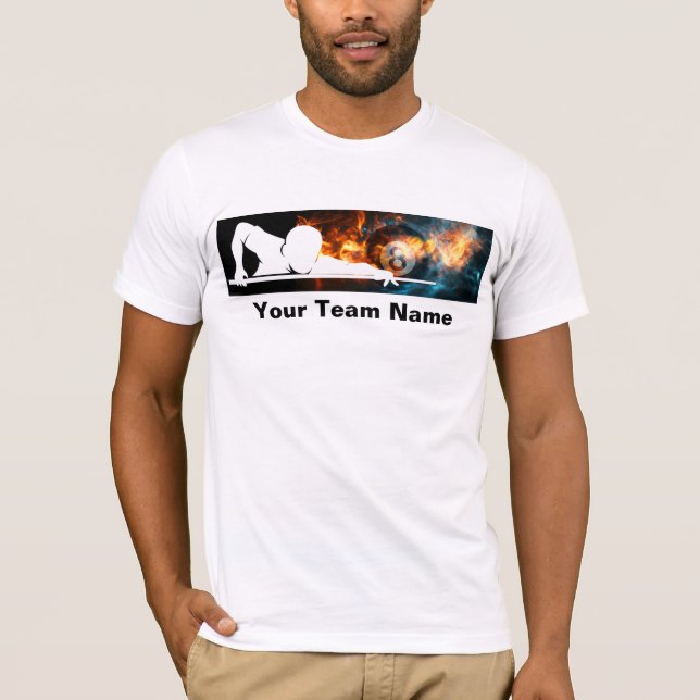 Coolest 8 Ball Billiards League Team Tshirt T Shirt (Framsida)