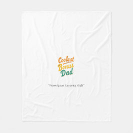 Coolest Bonus Pappa Blanket - Anpassningsbar Heart Fleecefilt