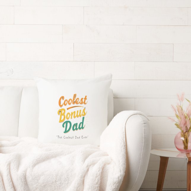 Coolest Bonus Pappa Pillow - Heartfilt Anpassnings Kudde (Soffa)